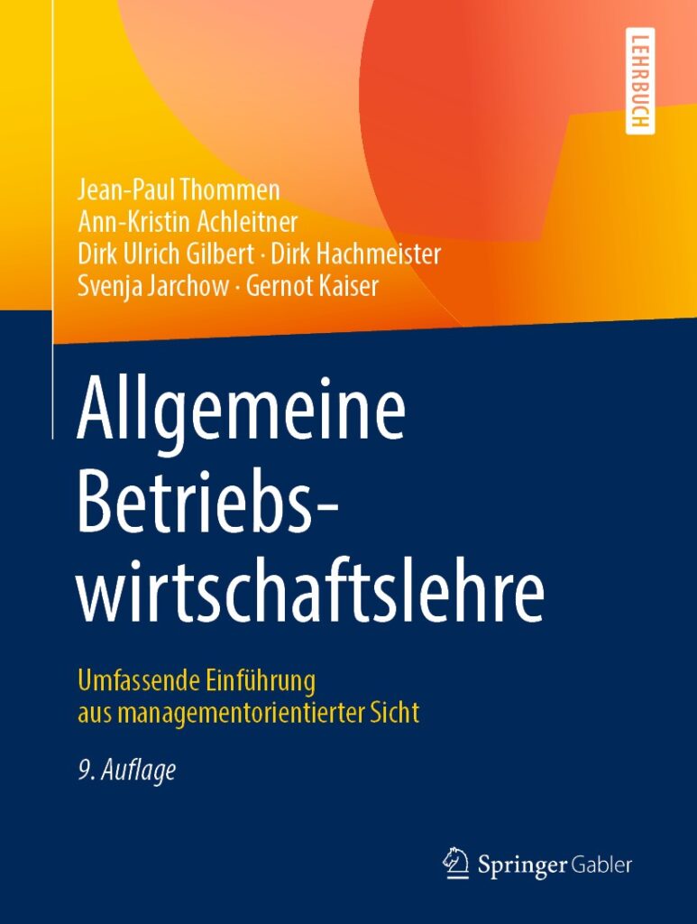 Buchcover des Buchs Allgemeine Betriebtswirtschaftslehre