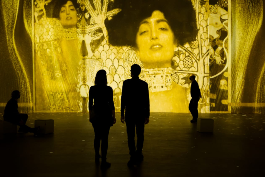 Bild aus der Klimt Ausstellung mit Storytelling und Virutal Reality