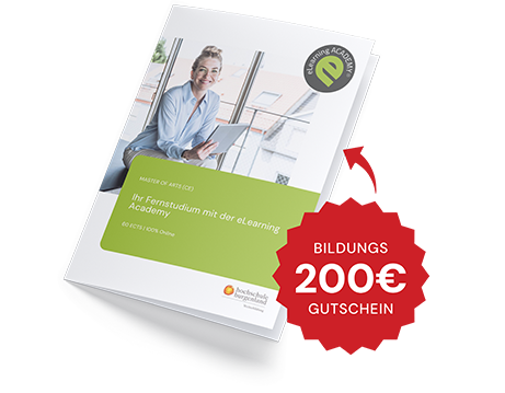Mock-Up des Folders der Fernstudien der eLearning Academy for Communication GmbH