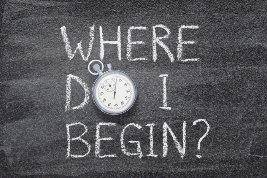 fernstudium-vor-september-starten_der-perfekte-zeitplan Bild mit Satz "Where do I begin?"